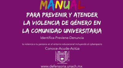 Manual para prevenir y atender la violencia de género en la comunidad universitaria