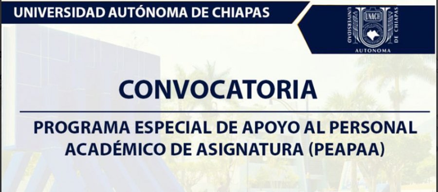 PROGRAMA ESPECIAL DE APOYO AL PERSONAL ACADÉMICO DE ASIGNATURA (PEAPAA)